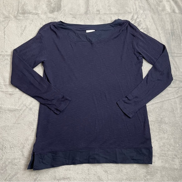 Jill Long Sleeve Tee in Navy